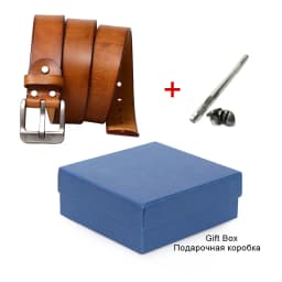 MEDYLA Men's Belt Top Leather Casual High Quality Belt Vintage Design Pin Buckle Genuine Leather Belts For Men Gift Box