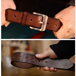 MEDYLA Men's Belt Top Leather Casual High Quality Belt Vintage Design Pin Buckle Genuine Leather Belts For Men Gift Box