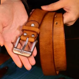 MEDYLA Men's Belt Top Leather Casual High Quality Belt Vintage Design Pin Buckle Genuine Leather Belts For Men Gift Box