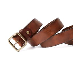 MEDYLA Retro Leather Belt Men's Copper Buckle Thick Men's and women's Casual Fashion Genuine Leather Hand-made Belt 21403