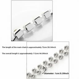 Big Diamond Fashion Rhinestone Fine Waist Chain Women's Dress Metal Body Chain Length Adjustable Belly Dance Water Diamond Belt
