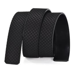 3.8cm Men's Casual Smooth Buckle Leather Belt with Letter Pattern No Head Strap Waist Belt Pants Belt from Mainland China