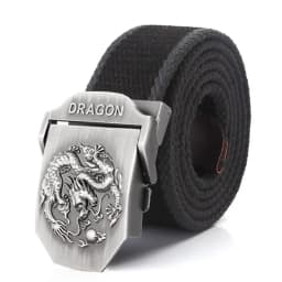 SupSindy Men Canvas Belt Luxury Dragon Metal Buckle Army Military Tactical Belts for Men Jeans Waistband Soldier Male Strap