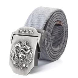SupSindy Men Canvas Belt Luxury Dragon Metal Buckle Army Military Tactical Belts for Men Jeans Waistband Soldier Male Strap