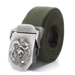 SupSindy Men Canvas Belt Luxury Dragon Metal Buckle Army Military Tactical Belts for Men Jeans Waistband Soldier Male Strap