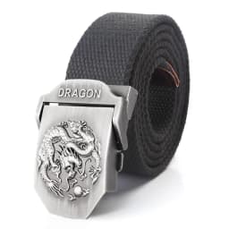 SupSindy Men Canvas Belt Luxury Dragon Metal Buckle Army Military Tactical Belts for Men Jeans Waistband Soldier Male Strap