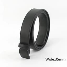 20-38mm Black Cowskin Belt Men No Buckle Belts Strip High Quality Business Waitband Pants Waist Strap Leather Craft Accessories