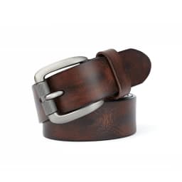 MEDYLA Fashion Men's Belt Top Natural Genuine Leather Sturdy Buckle Men Vintage Belt Suitable for Jeans Casual Pants Cummerbund
