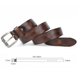 MEDYLA Fashion Men's Belt Top Natural Genuine Leather Sturdy Buckle Men Vintage Belt Suitable for Jeans Casual Pants Cummerbund
