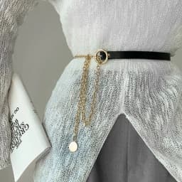 Women Long Metal Tassel Waist Belt PU Leather Adjustable Gold Silver Chain Belts Simple Coat Dress Decorative Waistband Girdle