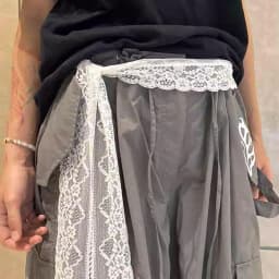 1PCS White Lace Elastic Bow Tie Bohemian Waist Chain Belt for Women Fashion Sweater Chain Waist Seal Body Decor Accessories