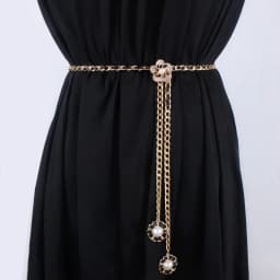 Fashion Tassel Metal Waist Chain for Women Belt Golden Color Waistband For Dress Skirt Decorative Girdles Strap Slim Body Chains