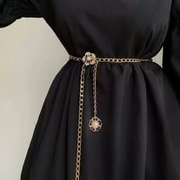 Fashion Tassel Metal Waist Chain for Women Belt Golden Color Waistband For Dress Skirt Decorative Girdles Strap Slim Body Chains