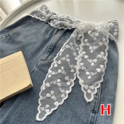 Sweet Lace Elastic Bow Tie Bohemian Waist Chain Belt for Women Fashion Sweater Chain Waist Seal Body Decor Accessories