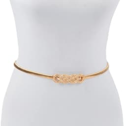 Gold Flower Shape Elastic belts For Women Girl Stretch Skinny Waist Belt Cummerbunds Metal Female Belt cinturon mujer cinto