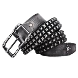 3.8CM Retro Real Genuine Leather Belt Luxury Thick Rivet Belts Men Leather Vintage Strap Male Wide Jeans Ceinture Black Waist