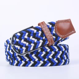 Unisex Elastic Fabric Woven Casual Women Belt Pin Buckle Expandable Braided Stretch Canvas Stylish Leisure Belts for Men