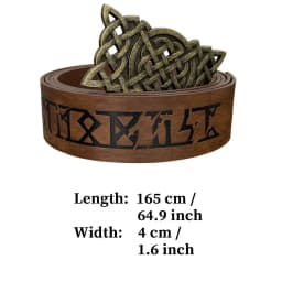 Novelty Embossed Viking Renaissance Buckle Belt PU Printing Celtic Belt Knight Leather Medieval Waistband Adult