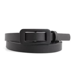 Wholesale Square Buckle Without Holes Ladies Black/white/red Pu Leather Fashion Female Fine Belt for Jeans Dress Decoration