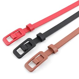 Wholesale Square Buckle Without Holes Ladies Black/white/red Pu Leather Fashion Female Fine Belt for Jeans Dress Decoration
