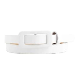 Wholesale Square Buckle Without Holes Ladies Black/white/red Pu Leather Fashion Female Fine Belt for Jeans Dress Decoration