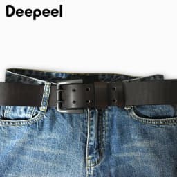 4.3cm*105-125cm Men's Cowskin Belt Genuine Leather Crafts Jeans Belts Double Pin Buckle Luxury Designer Waistband for Men Gift