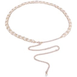 Luxury Designer Braided Corset Belt Girdle Gold Metal Chain Belts for Women Pearl Waistband Dress Jeans Elegant Chain Straps