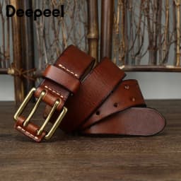 Deepeel 105-125cm Men's Genuine Belt Pin Buckle Retro Cowhide Waistband Jeans Suit Pants Decoration Belts DIY Male Accessories