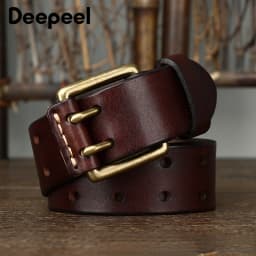 Deepeel 105-125cm Men's Genuine Belt Pin Buckle Retro Cowhide Waistband Jeans Suit Pants Decoration Belts DIY Male Accessories