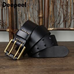 Deepeel 105-125cm Men's Genuine Belt Pin Buckle Retro Cowhide Waistband Jeans Suit Pants Decoration Belts DIY Male Accessories