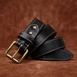 3.8CM Men High Quality Genuine Leather Belt Luxury Designer Brass Pin Buckle Belts Pure Thick Cowskin Strap Male Jeans for Man