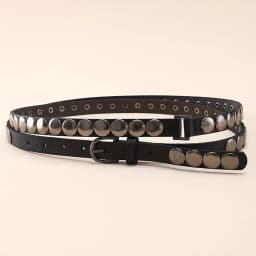 New Arrival Y2K Harajuku Punk Style Rivet Decoration Thin Belt For Women High Street Spice Girl Double Loop Waistband Cinturones
