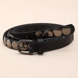 New Arrival Y2K Harajuku Punk Style Rivet Decoration Thin Belt For Women High Street Spice Girl Double Loop Waistband Cinturones