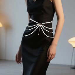 Multilayer Pearl Waist Chains for Women Imitation Pearl Metal Ring Tassel Belt Fashion Elegant Clothing Accessories ремень