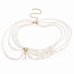 Multilayer Pearl Waist Chains for Women Imitation Pearl Metal Ring Tassel Belt Fashion Elegant Clothing Accessories ремень