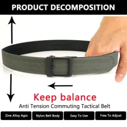 TUSHI 4.3cm Military Tactical Belt for Men Metal Automatic Buckle Thick Nylon Outdoor Hunting IPSC Gun Belt Casual Girdle Male