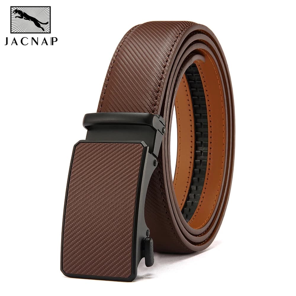 Men's New Fashionable Luxury Genuine Leather Women Men Belts with Alloy Chains Business Style Metal Pin Buckle for Jeans