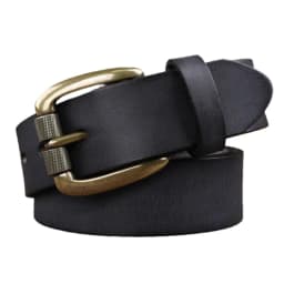 Thickened American Retro Handmade Men's Leather Belt with Pure Cowhide Copper Buckle Jeans Leather Waist