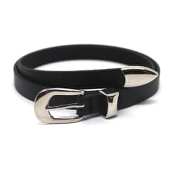 Maikun Vintage Fashion Women's Belt Simple Silver Alloy Pin Buckle Women's Belt