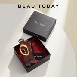 BEAUTODAY Belt Women Cow Leather Irregular Metal Buckle Retro Solid Color Ladies Jeans Dress Waistband Handmade 91040