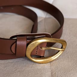 BEAUTODAY Belt Women Cow Leather Irregular Metal Buckle Retro Solid Color Ladies Jeans Dress Waistband Handmade 91040