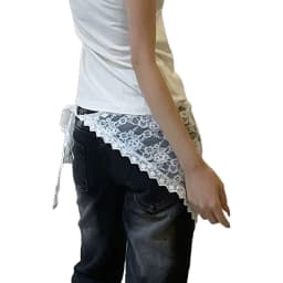 Triangle Short Skirt Half Skirt Butt Curtain Skirt Lace Trim Small Apron Soft Lace Stacked Ins Style Korean Spring Headscarf