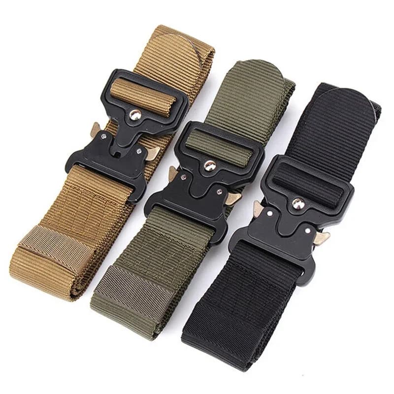Men's Belt Army Outdoor Hunting Tactical Multi Function Combat Survival Quick Release Magnetic Buckle Waist Belts Straps Jeans