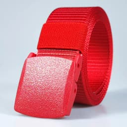 Red Automatic Buckle Nylon - Men Belt Waist Canvas Belt Outdoor Strap Travel Jeans Black Belts for Women