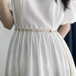 New Elegant Pearl Women Chain Belt Fashion Shell Metal Lady Waist Belts Thin Slim Dress Long Waistbands Straps Banquet Wedding