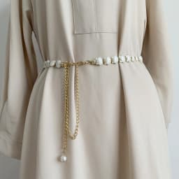 New Elegant Pearl Women Chain Belt Fashion Shell Metal Lady Waist Belts Thin Slim Dress Long Waistbands Straps Banquet Wedding