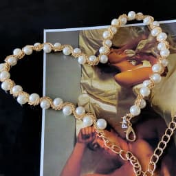 New Elegant Pearl Women Chain Belt Fashion Shell Metal Lady Waist Belts Thin Slim Dress Long Waistbands Straps Banquet Wedding