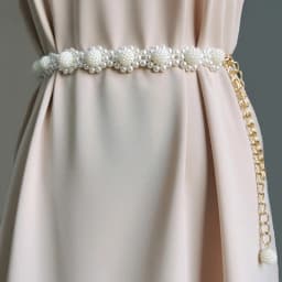 New Elegant Pearl Women Chain Belt Fashion Shell Metal Lady Waist Belts Thin Slim Dress Long Waistbands Straps Banquet Wedding