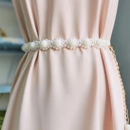 New Elegant Pearl Women Chain Belt Fashion Shell Metal Lady Waist Belts Thin Slim Dress Long Waistbands Straps Banquet Wedding
