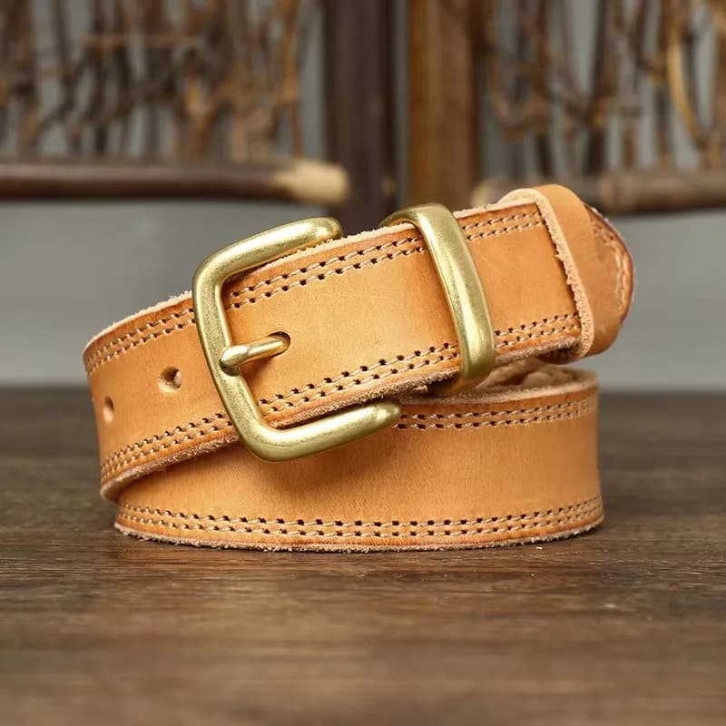 2.8CM Real Genuine Leather Belt Female Natural Cowskin Fashion Quality Solid Copper Buckle Vintage Casual Women Belts For Jeans
